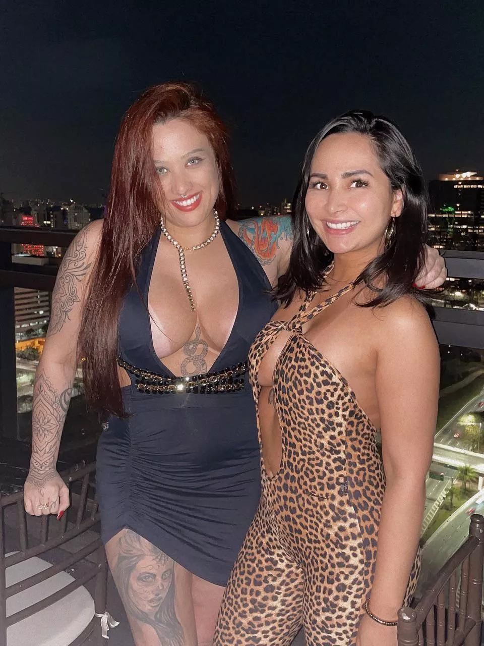 What’s better than one Latina slut? Two Latina sluts! Bad Abigail (black dress) and Sayuri Syor (animal print).