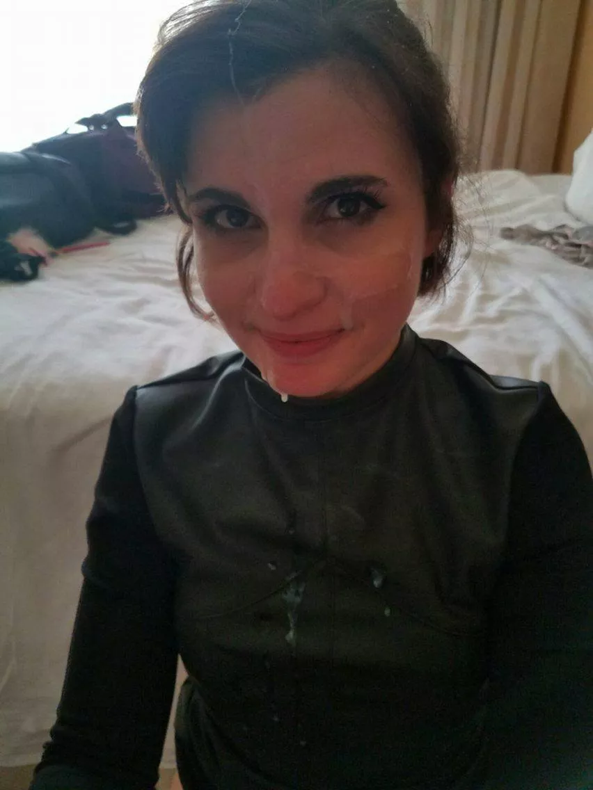 When he cums on your face and clothes <3