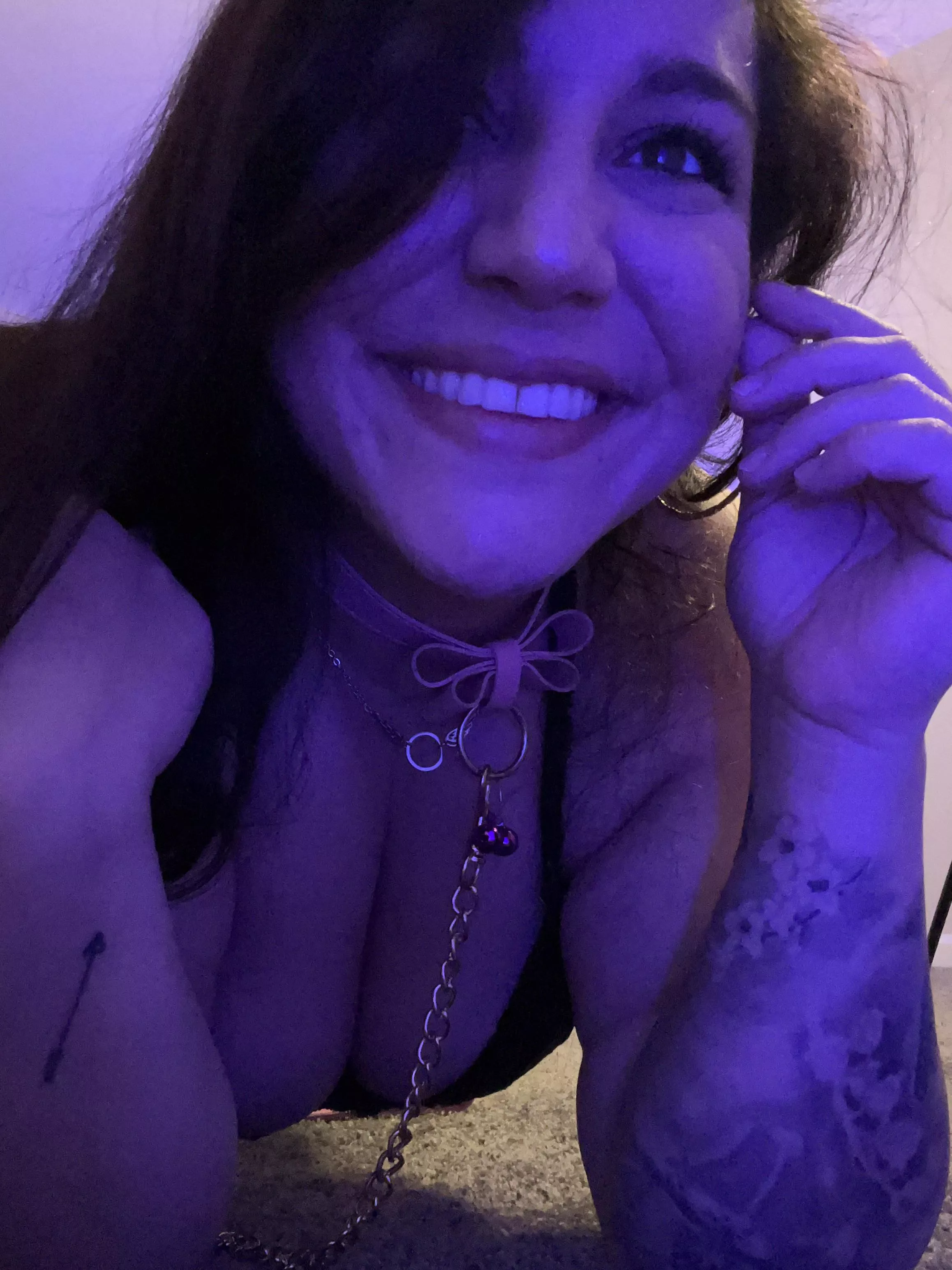 When he tells me I’ve been such a good girl, so I greet him at the door like this ❤️