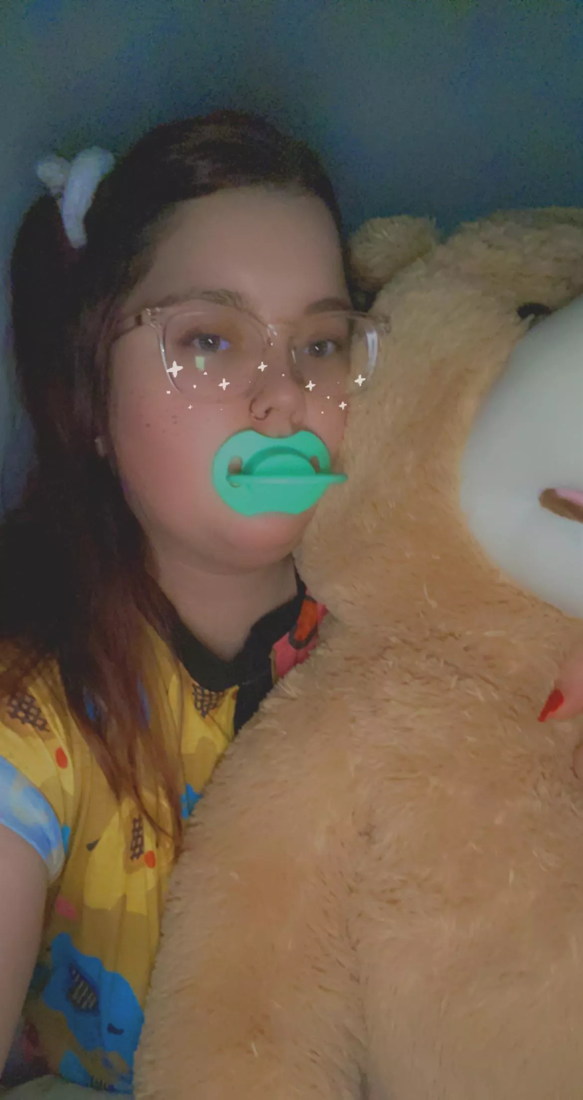 when i get the sickies i’m a big baby 🥺 cuddling with my stuffies for comfort