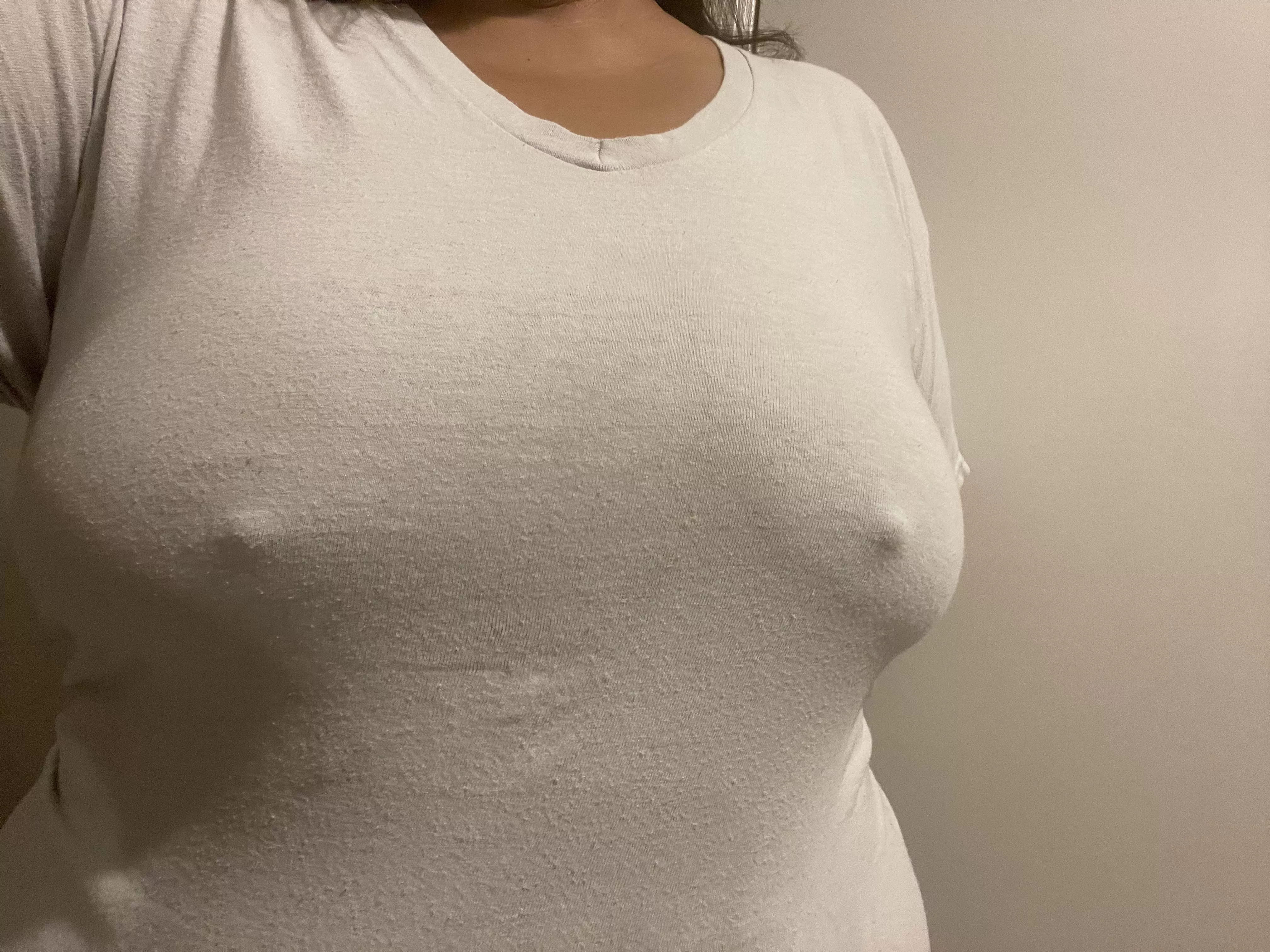 When I’m at work and can’t wait to get home so I can put my white t-shirt back on