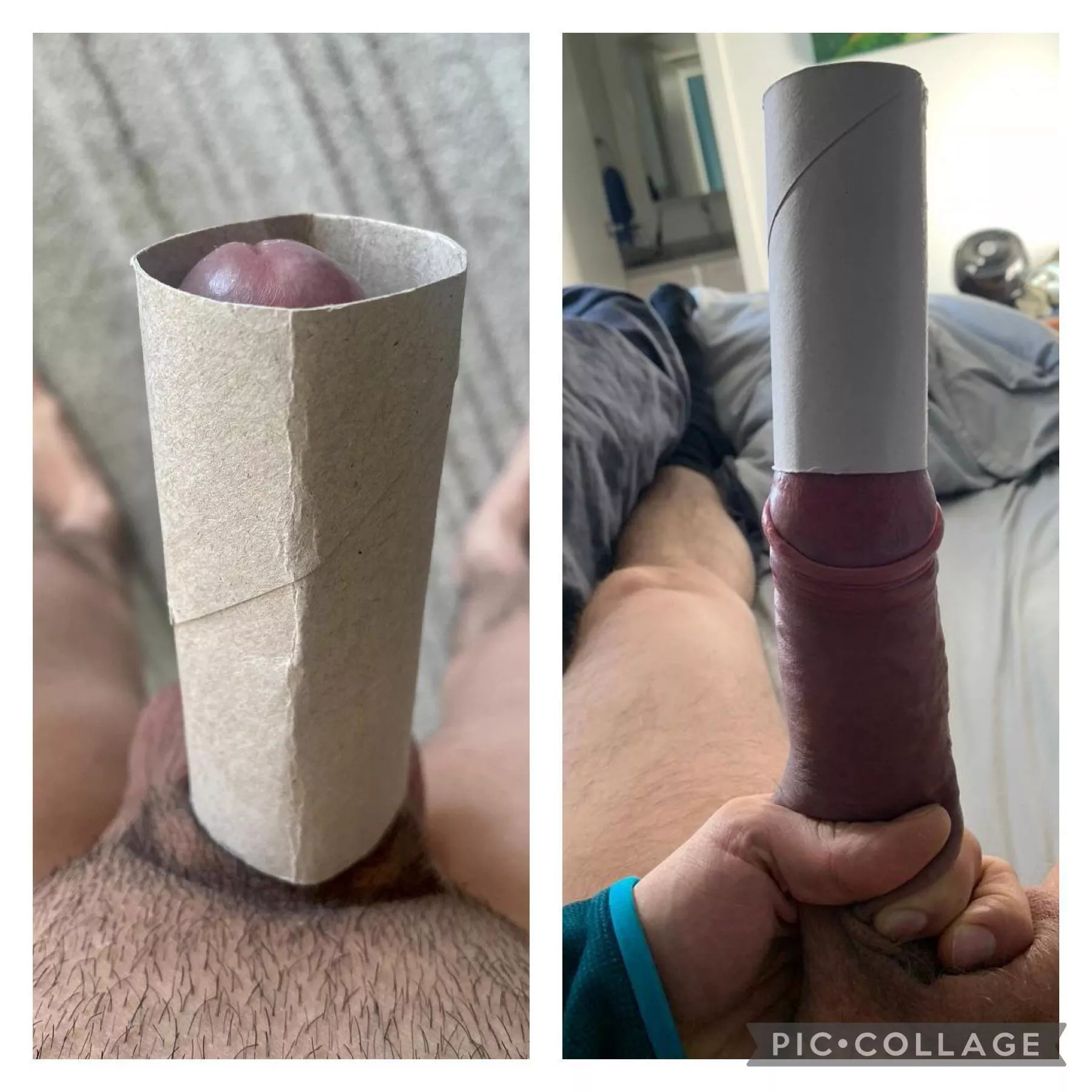 When straight(ish) buds get horny and compare. One’s clearly the alpha!