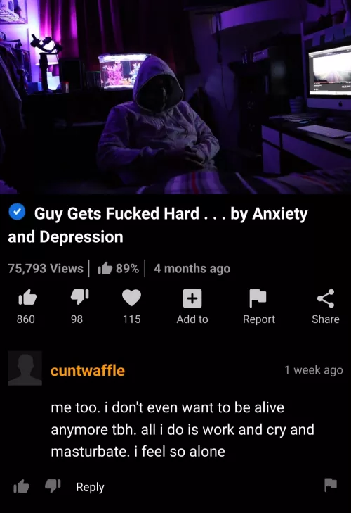 When the comments start to reflect your reality.