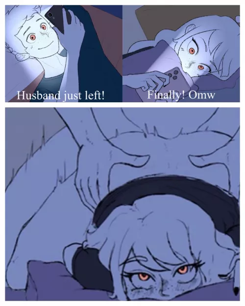 When the cuck leaves for work 😂