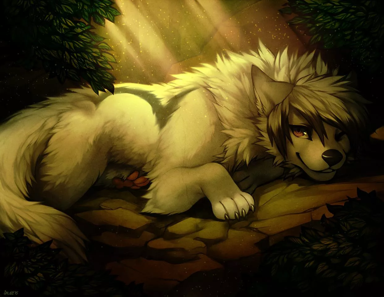 When the sun catches the fur (art by Falvie) nudes by Bonkers_Reee