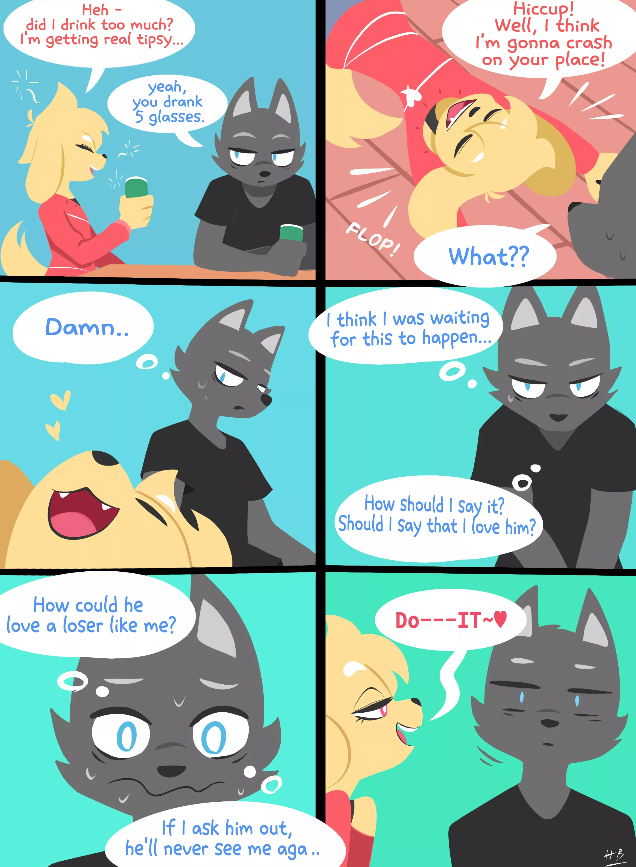 When you have a crush on a friend. / art by me