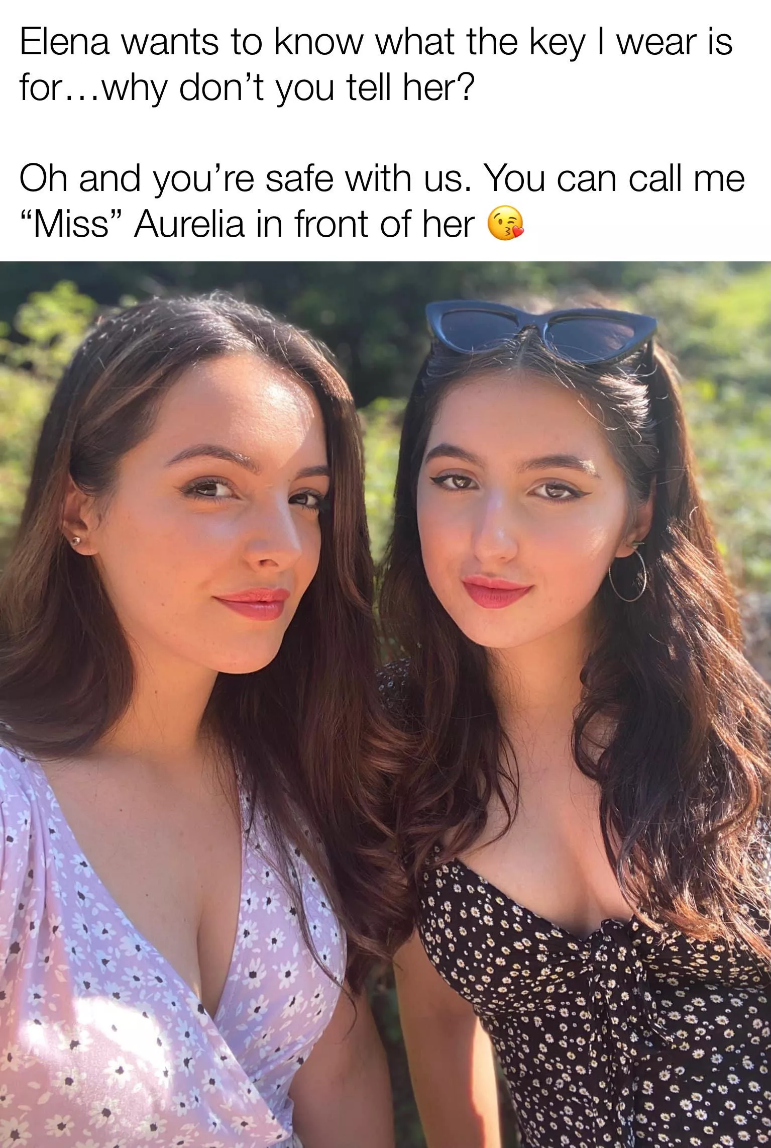 When your key holder decides it’s time to tell her sister… When your key holder decides it’s time to tell her sister…