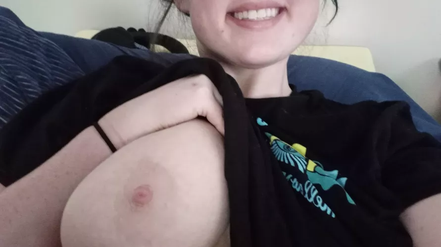 Which drives you crazier my tits or smile?