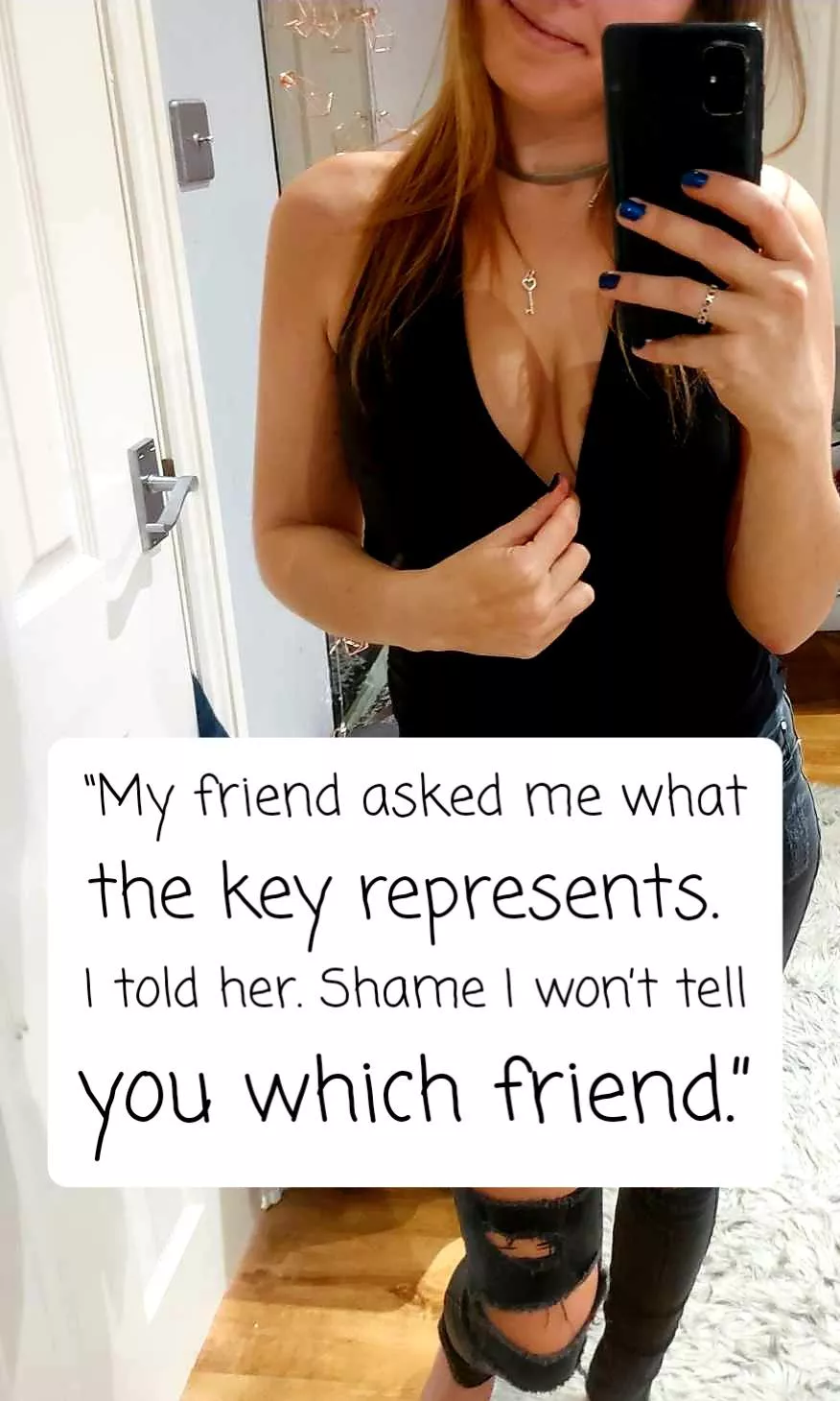 Which friend did I tell about your key? Christmas will be fun... Which friend did I tell about your key? Christmas will be fun...