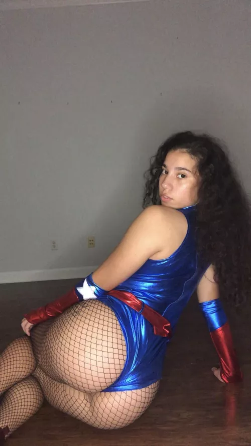 Which is better, my costume or my fishnets?