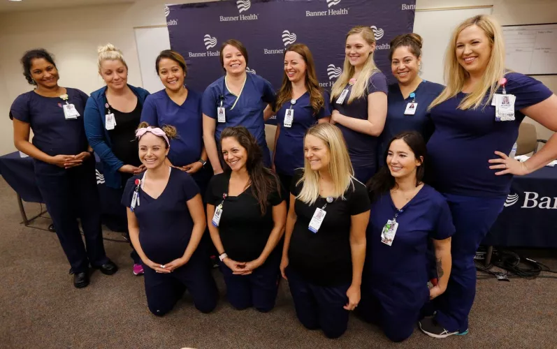 Which one of these pregnant nurses is the hottest to you?