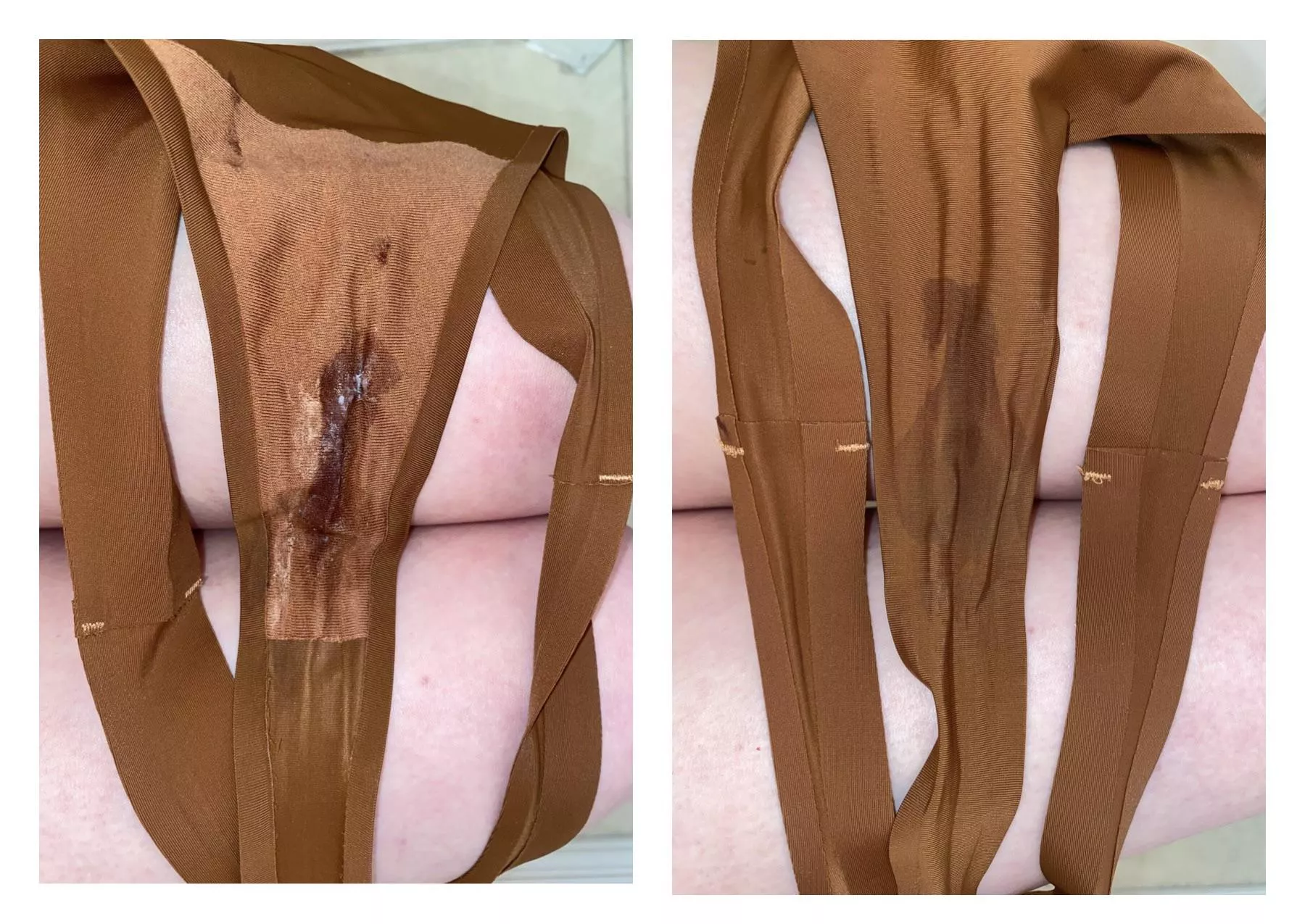 Which one’s your favorite view? The gusset or the fact that my wet pussy gushed through my panties?