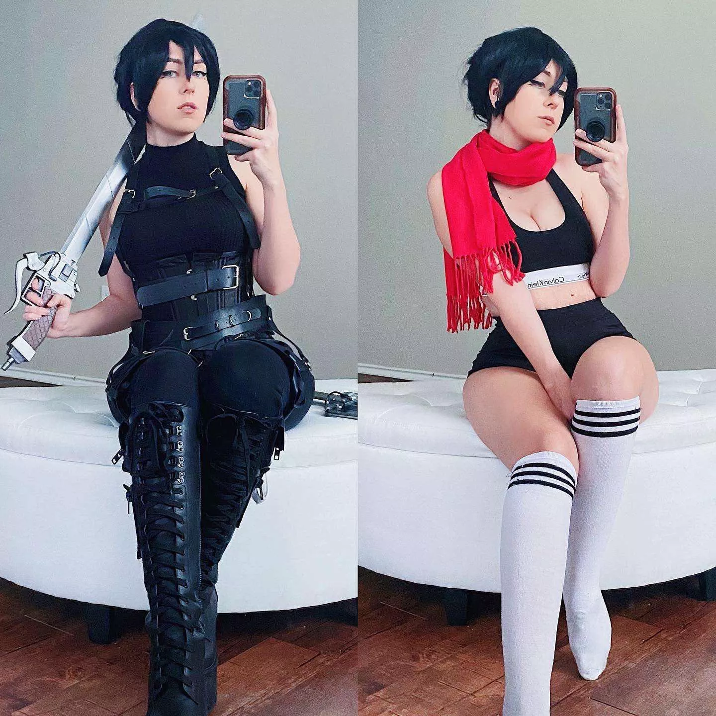 Which outfit do you prefer on Mikasa? Mikasa cosplay by Malpalpatine