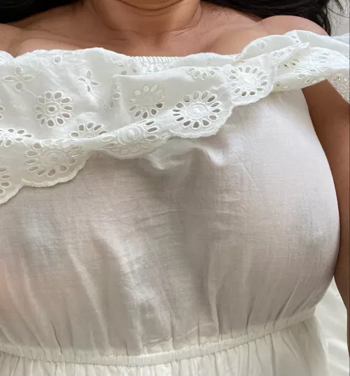White dress, big boobs