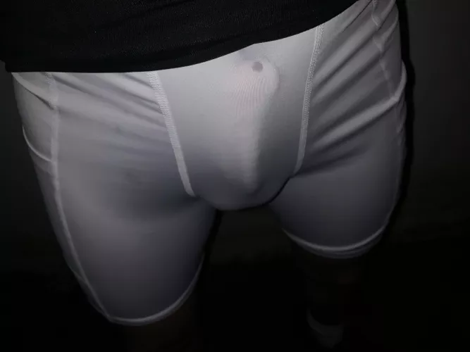White Lycra shorts