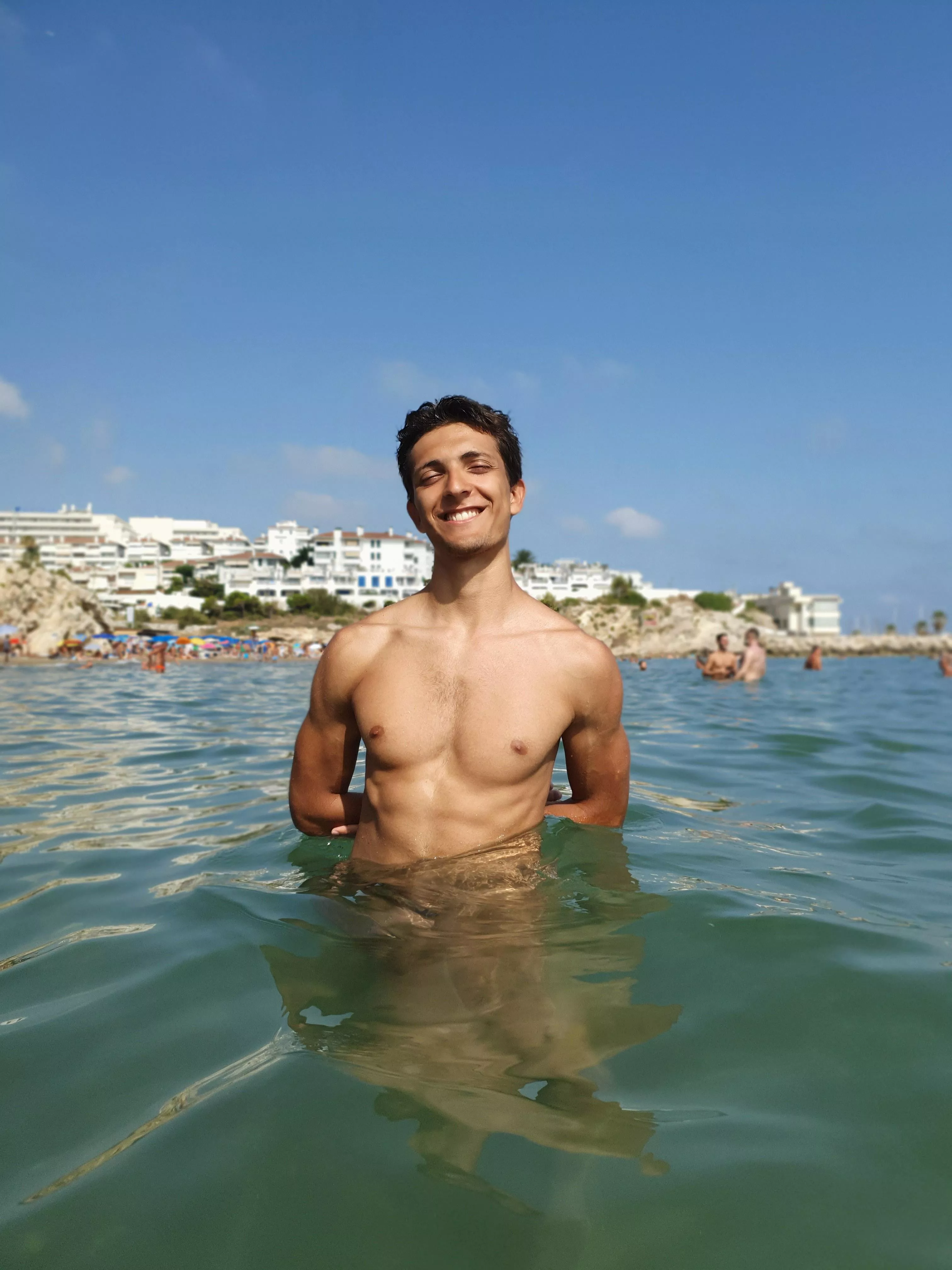 Who else enjoys a hot sweaty nudist beach? Who else enjoys a hot sweaty nudist beach?