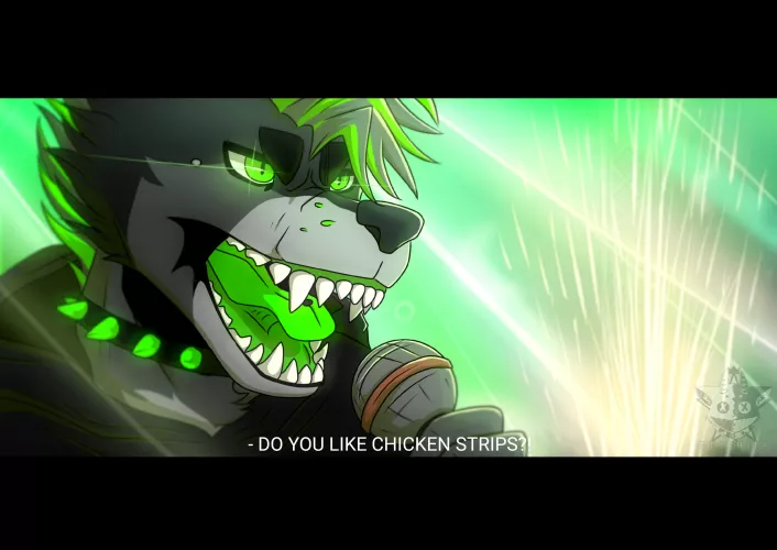 WHO LIKES CHICKEN STRIPS?! aka my art trade part, I really like this character ngl