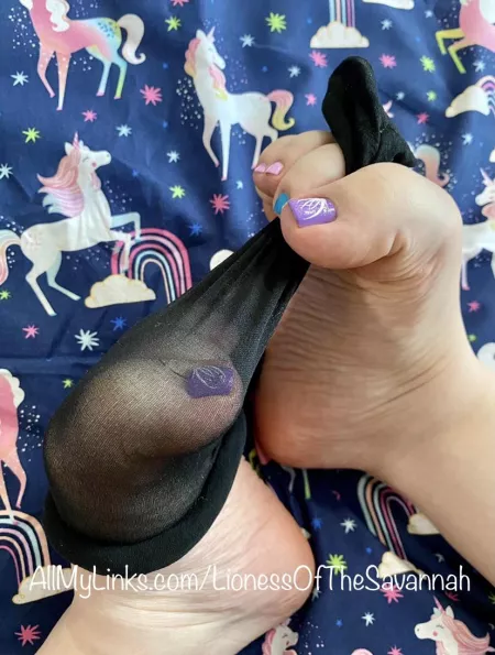 Who likes my playful freshly done multicolored toes pulling off my nylon sock?! π