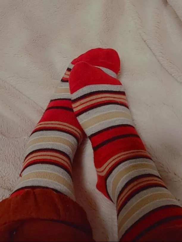 Who likes these socks on me?