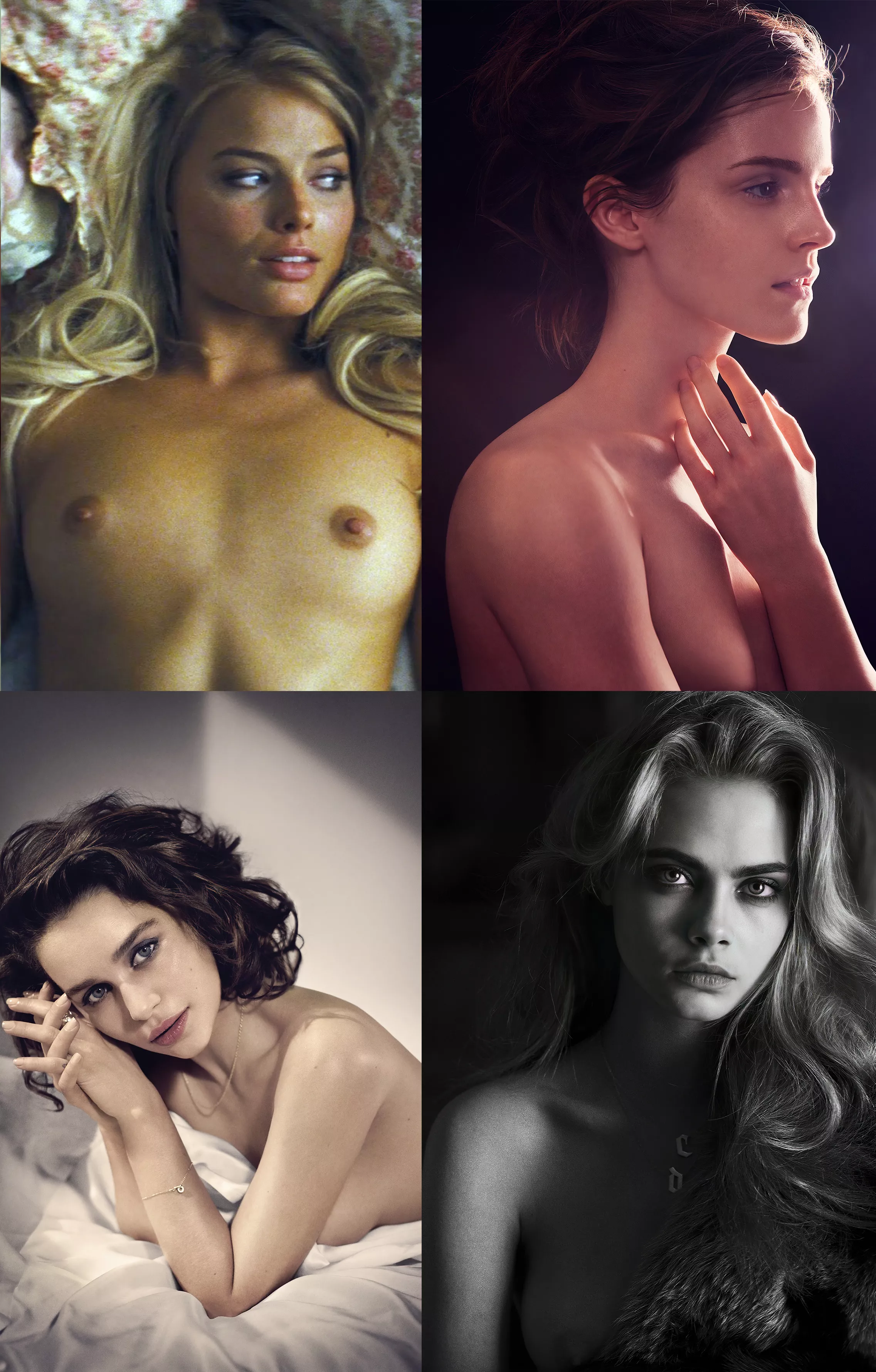 Who owns you the most? Margot Robbie, Emma Watson, Emilia Clarke or Cara Delevingne Who owns you the most? Margot Robbie, Emma Watson, Emilia Clarke or Cara Delevingne
