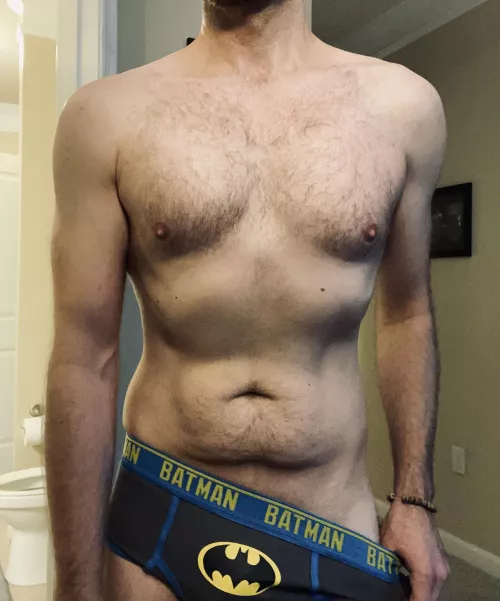 Who says you can’t wear Batman undies even at [37] years old 😏😏