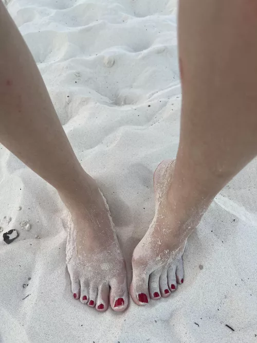Who wants to clean my sandy feet? 👅