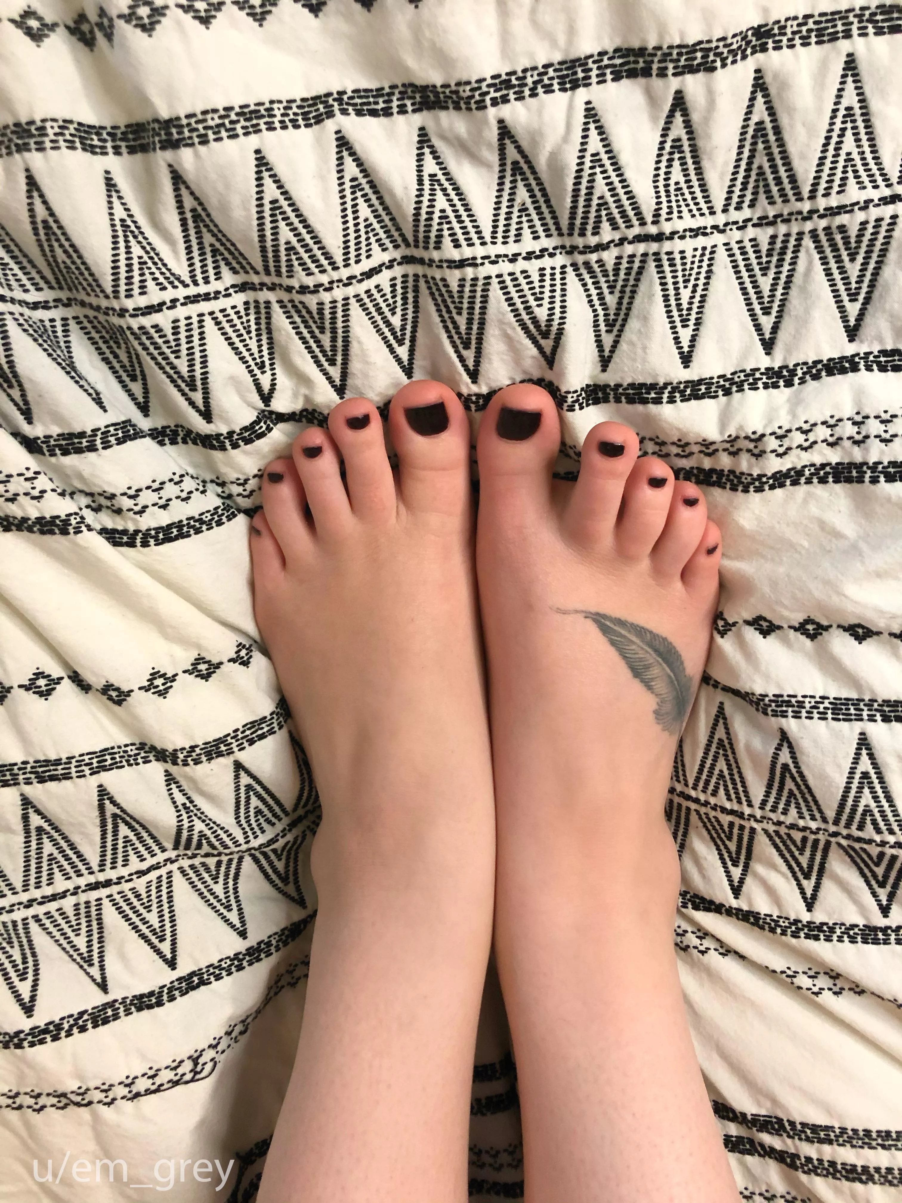 Who will worship these feet for me?