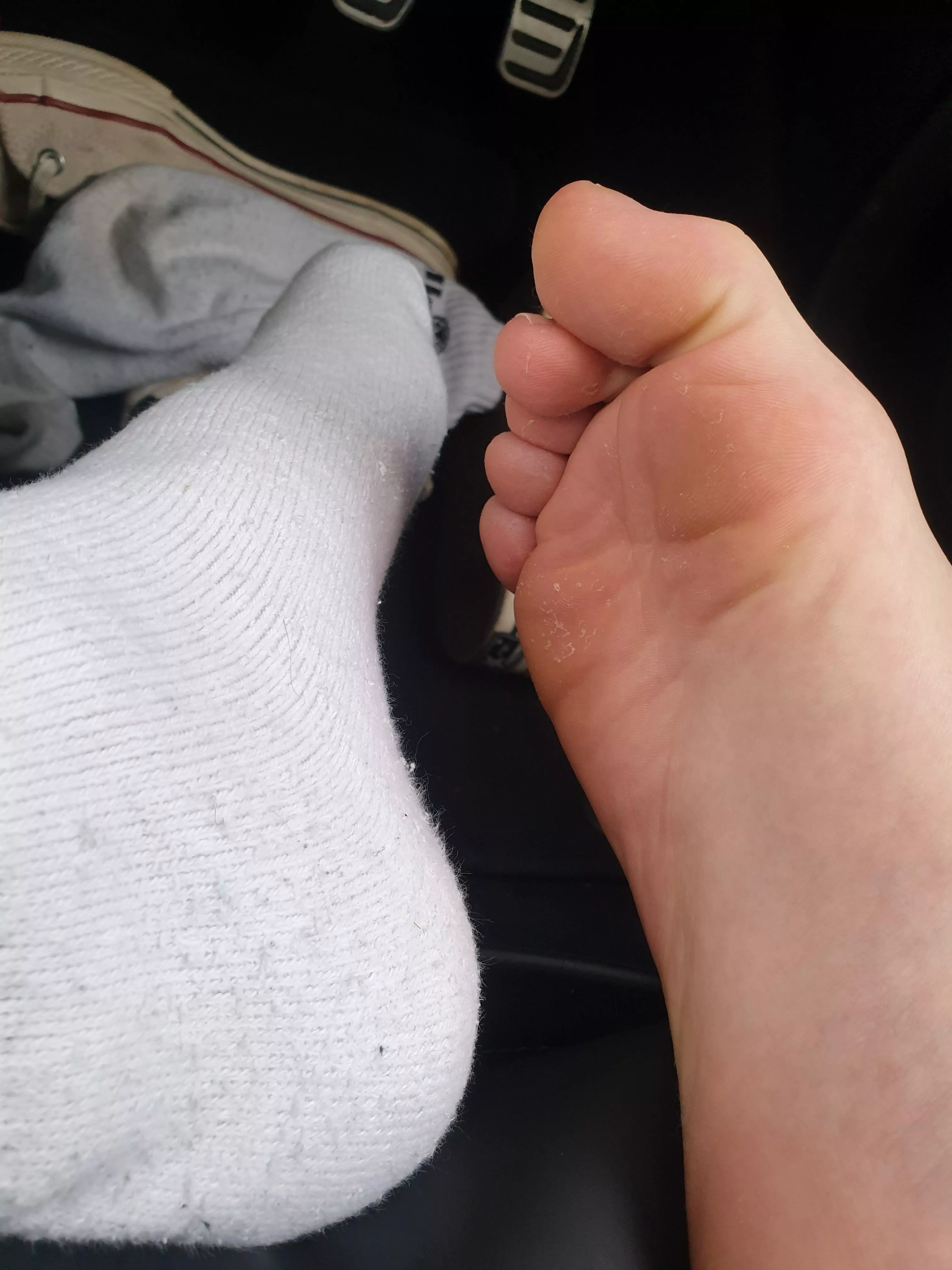 Who would worship my feet after a long drive?