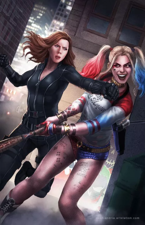 Who'd win a sexy fight to the death Black Widow VS Harley Quinn? [Denniandria]