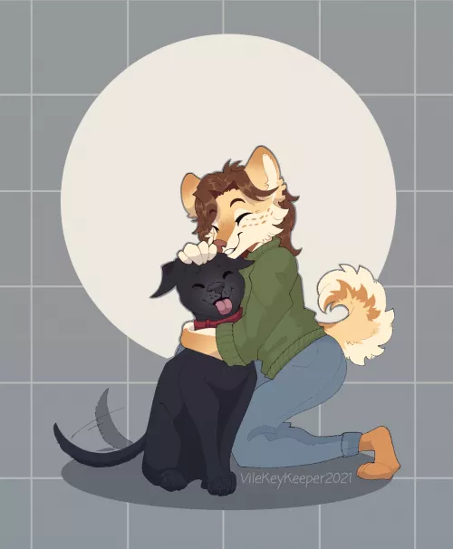 Who's my good boy? Yes, you are! (art by me)