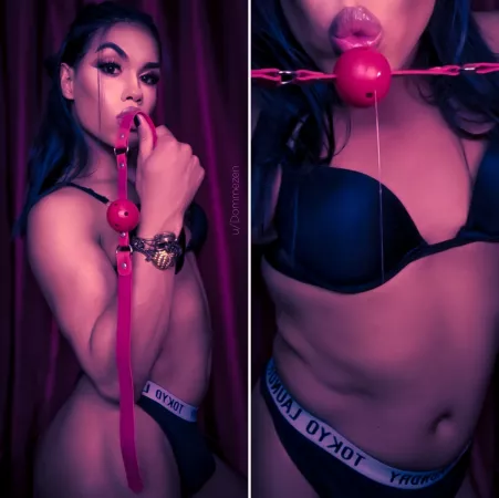 Who's ready to have my spit covered ball gag in their mouth? π π¦π