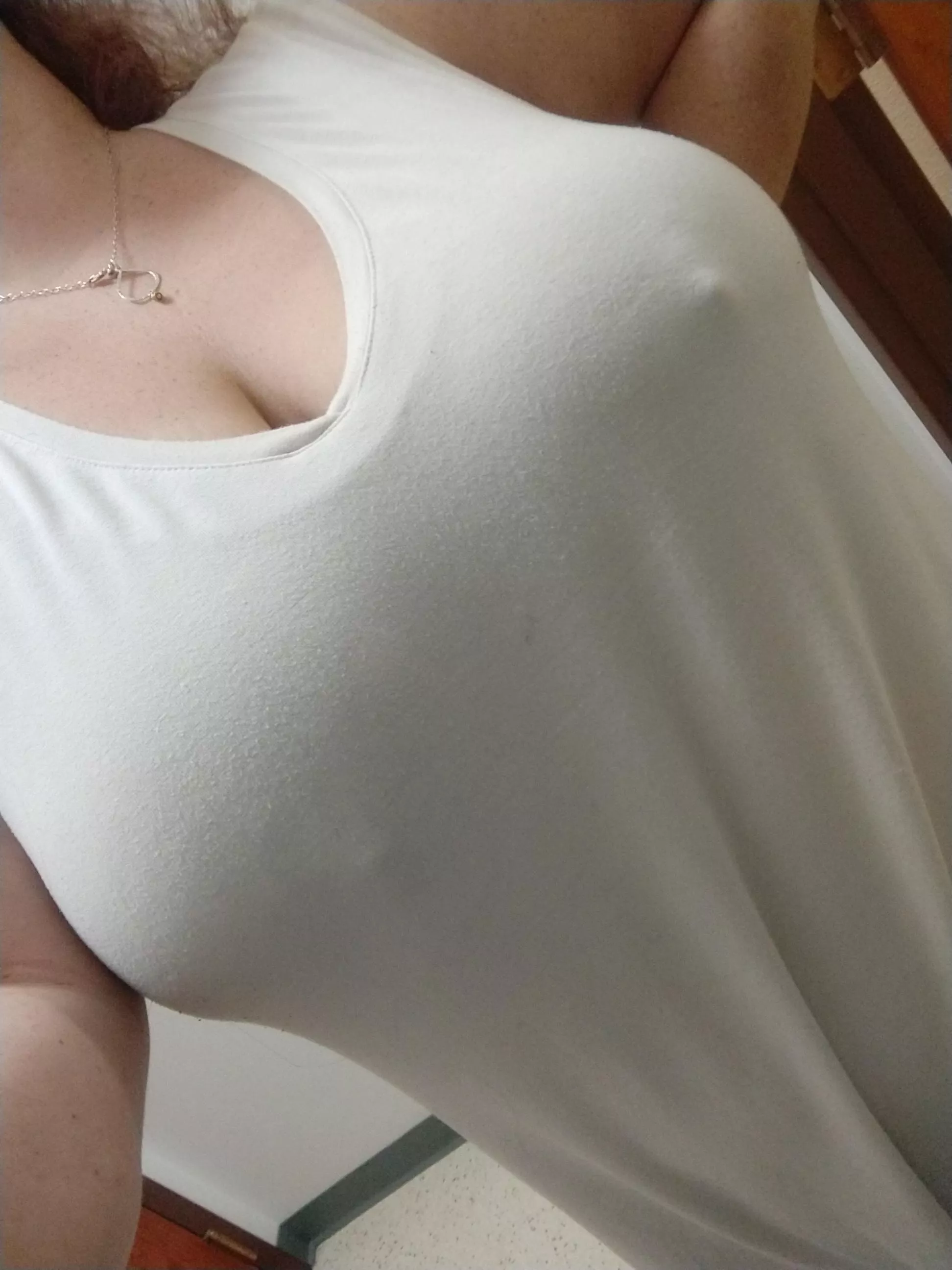 Why are my nips always hard at work?! 🤭😂 (f)