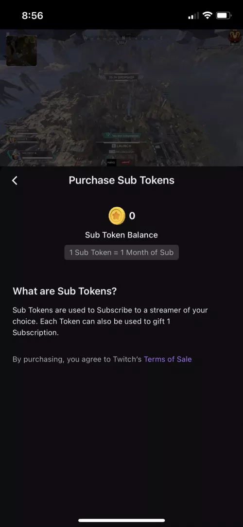 Why aren’t they any tokens to buy in the iOS app?Anyone can help?