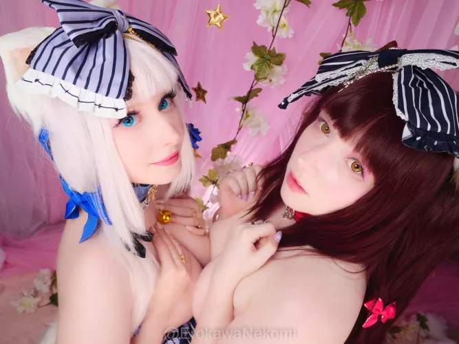 Why not two cat girls this holiday? ^-^ (Chocola and Vanilla by ErokawaNekomi & NichiruNeko)
