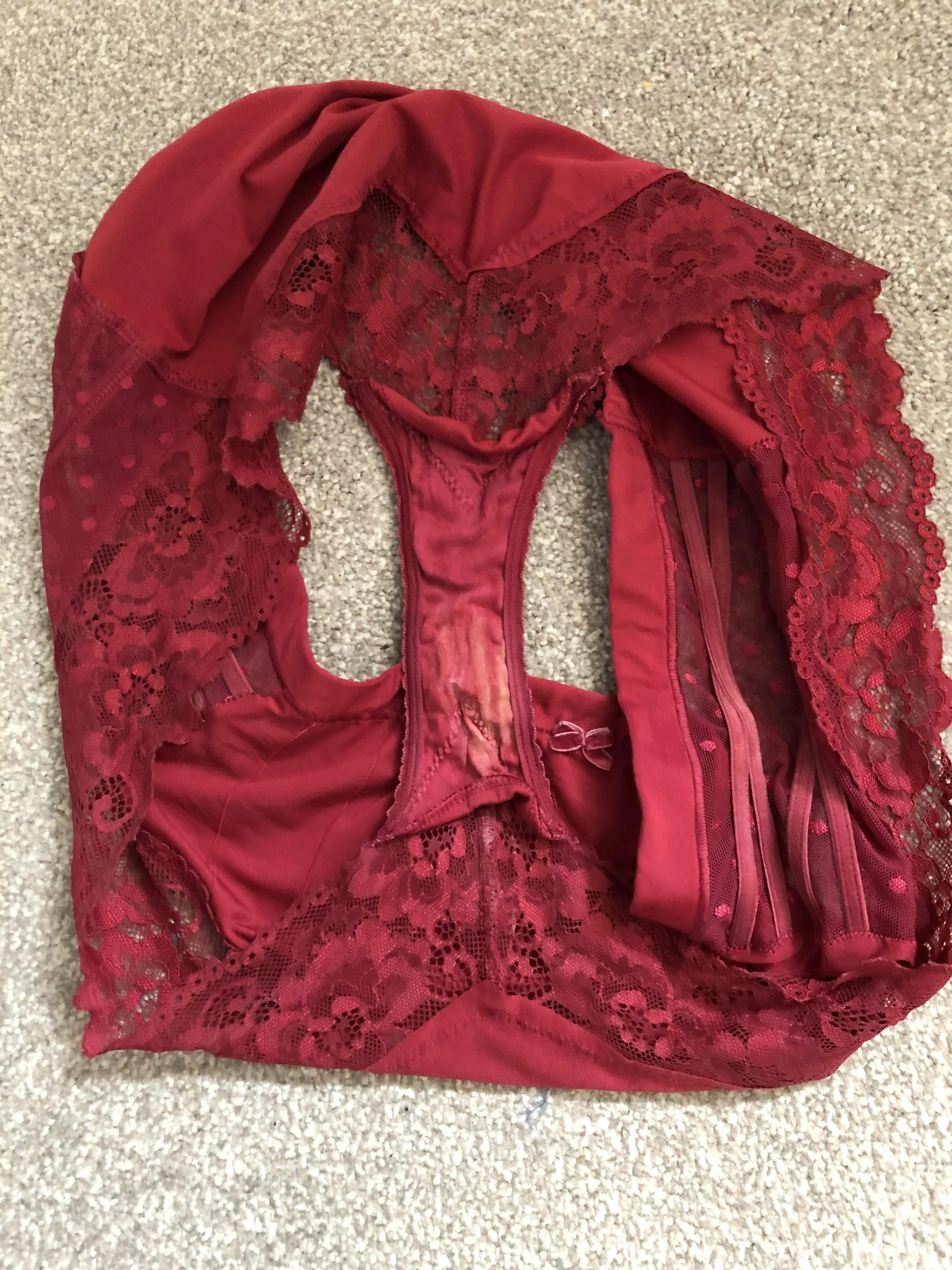 Wife’s panties again she told me she wanted me to fuck her when she got home