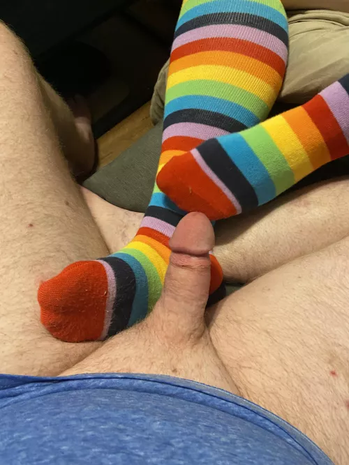 Wife’s striped socks.