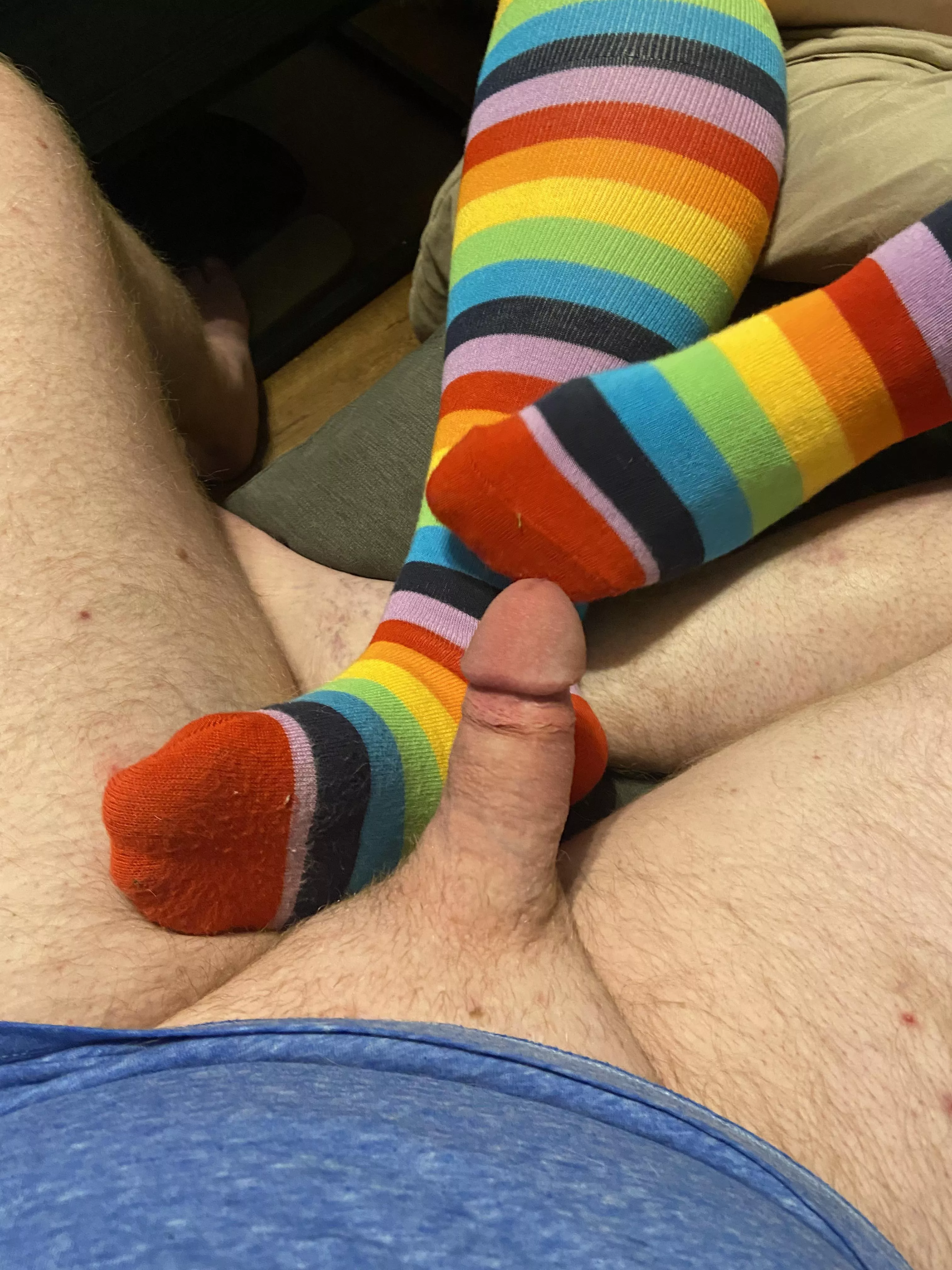 Wife’s striped socks.