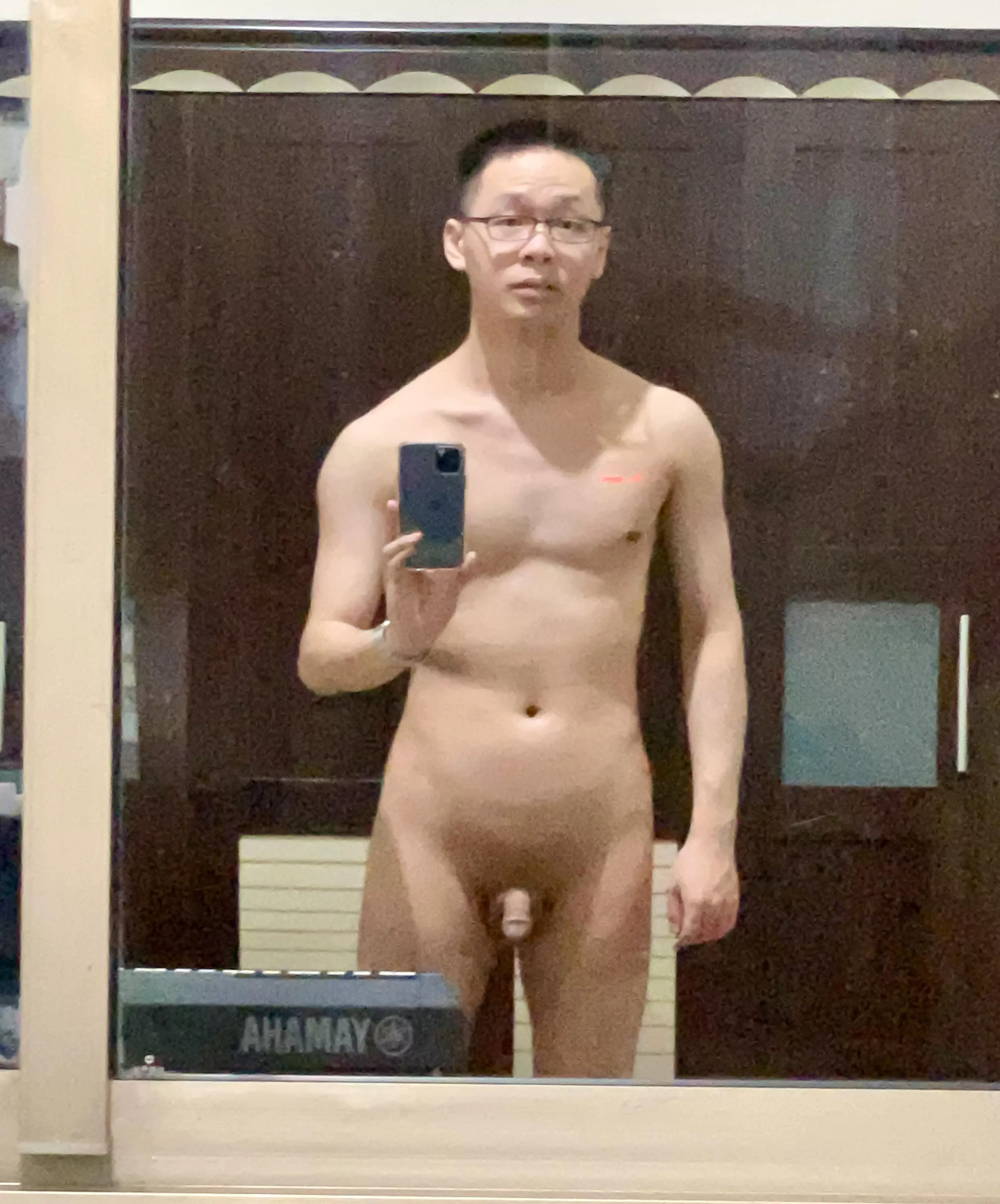 Window reflection of my tiny dick (I’m more of a grower…)