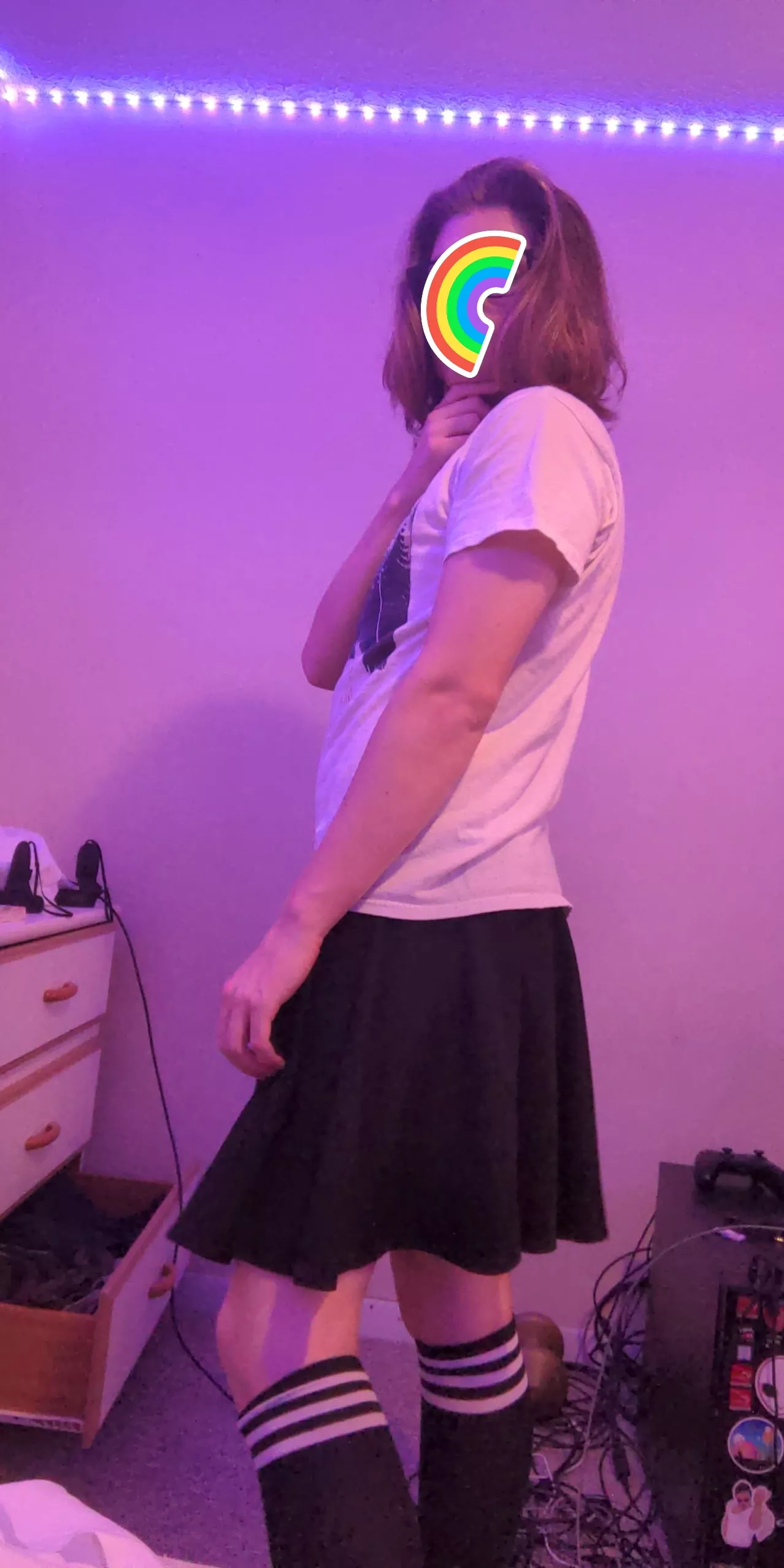 Wish I had more fem clothing but I broke