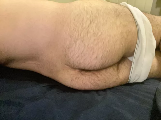 With my briefs pulled down