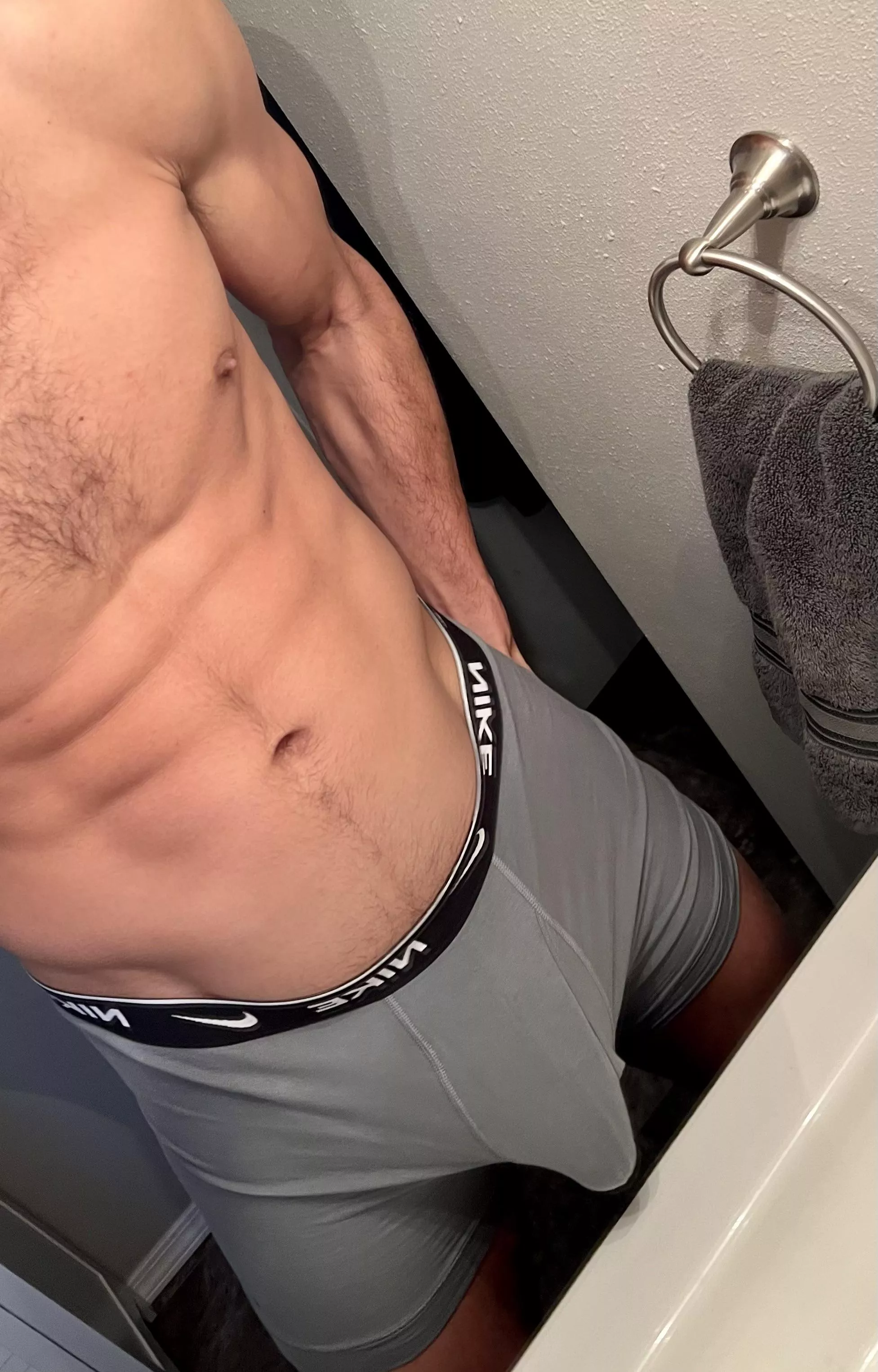 Woke up hard as fuck! Who wants to take the Beast underneath?