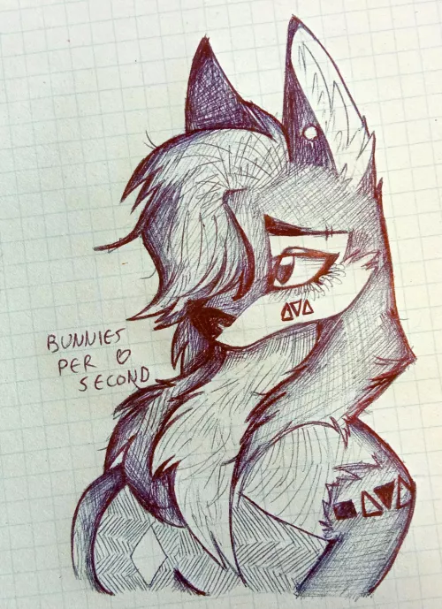 wolfgirl shading practice :p -art by me