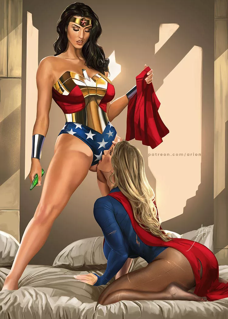 Wonder woman x Supergirl (Arion) nudes by MotorVirus