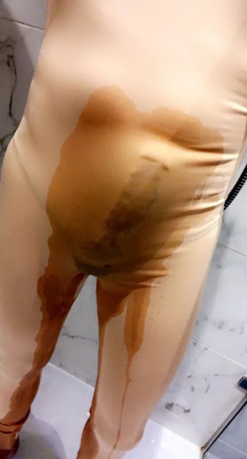 Wore a nude catsuit and pissed myself