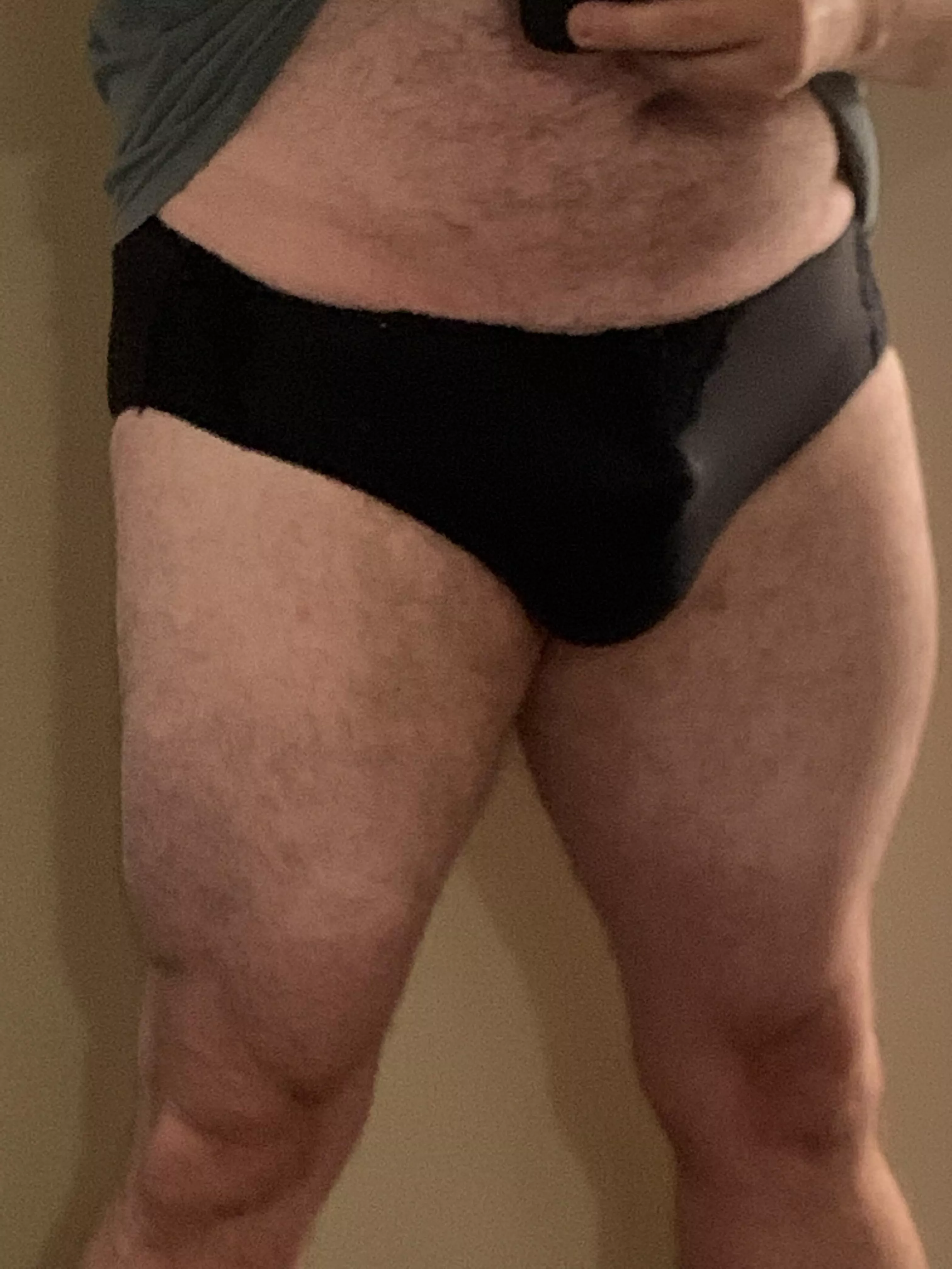 Wore SIL’s panties out to dinner tonight.