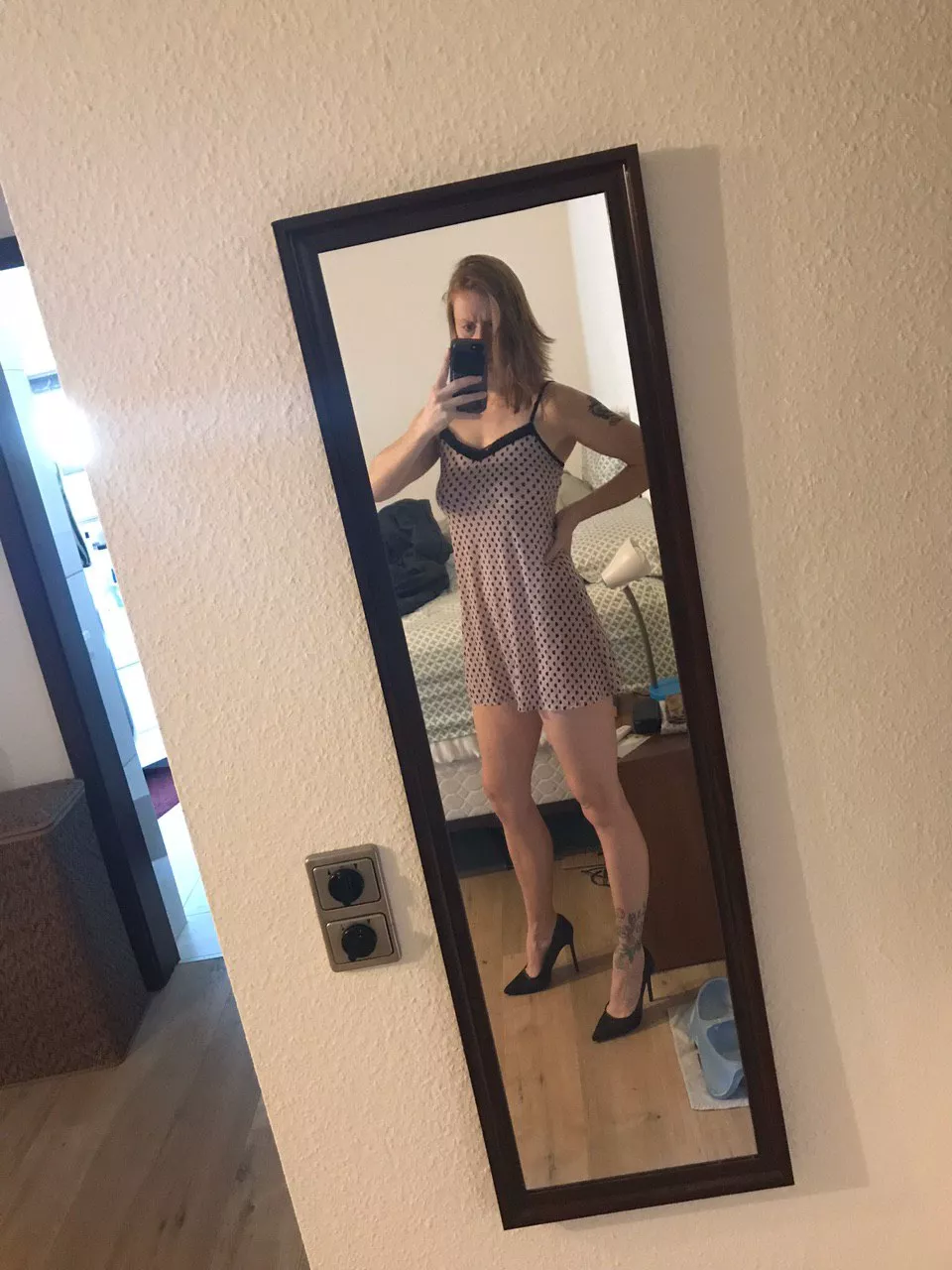 work heels and pajamas (f)