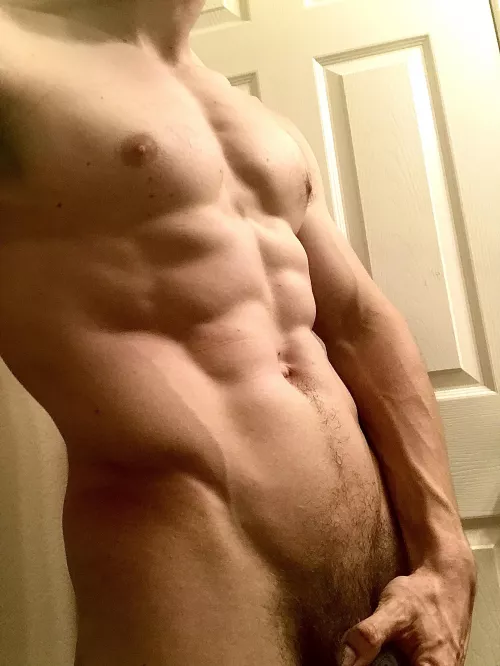 Worked my abs pretty hard today😅 you guys think I need a trim?