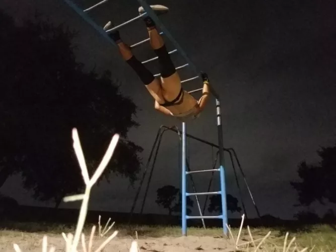 Working out in my thong