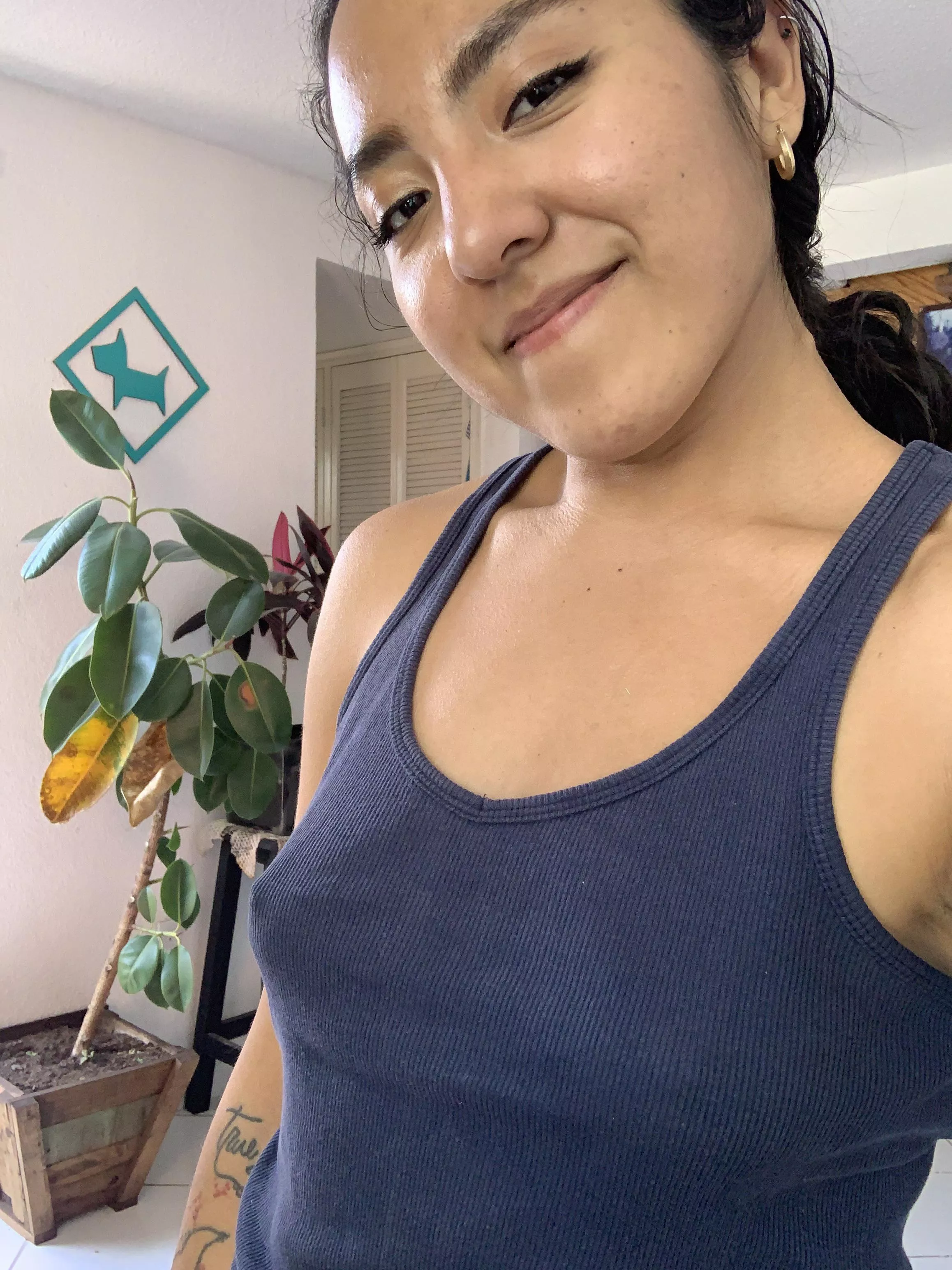 Working out without a bra is the second best thing. Can you guess what the first one is? 😜