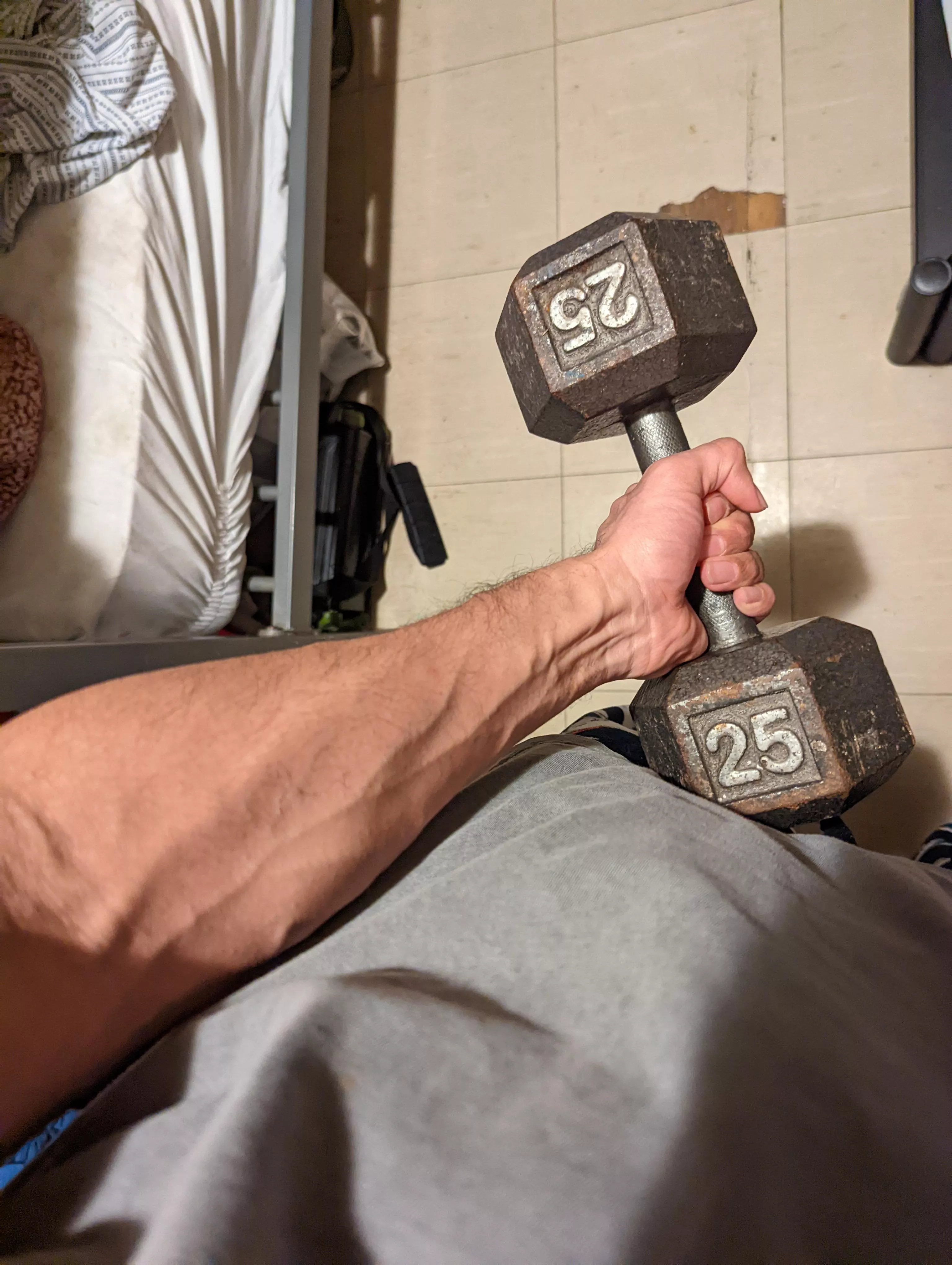 Workout + messy room